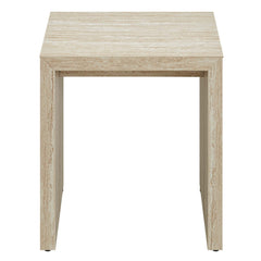 Mirella Faux Travertine Side Table - Ornate Home
