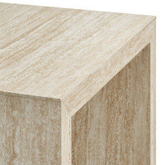 Mirella Faux Travertine Side Table - Ornate Home