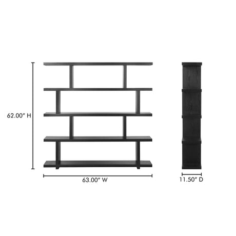 Miri Black Large Shelf - Ornate Home