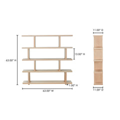 Miri Oak Large Shelf - Ornate Home