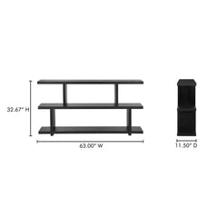 Miri Small Black Shelf - Ornate Home