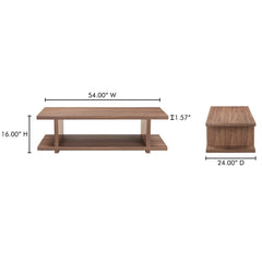 Miri Walnut Coffee Table - Ornate Home