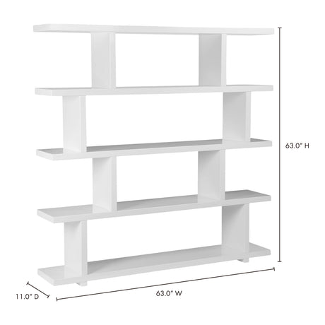 Miri White Large Shelf - Ornate Home