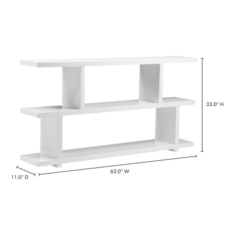 Miri White Small Shelf - Ornate Home