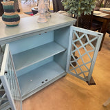 Mirimyn Antique Teal Accent Cabinet w/ 4 Door (Online Special Price) - Ornate Home