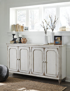 Mirimyn Antique White Accent Cabinet - Ornate Home