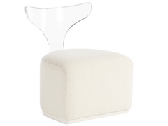 Mirissa Acrylic/Ivory Swivel Chair - Ornate Home