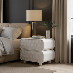 Miro Whitewashed Nightstand - Ornate Home