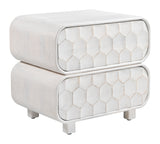 Miro Whitewashed Nightstand - Ornate Home