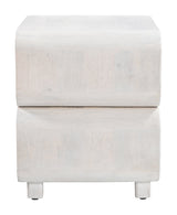 Miro Whitewashed Nightstand - Ornate Home