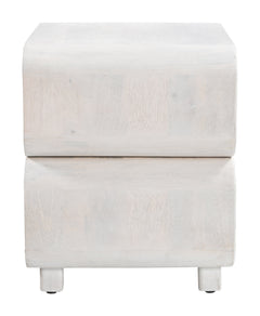 Miro Whitewashed Nightstand - Ornate Home