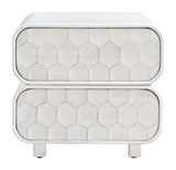 Miro Whitewashed Nightstand - Ornate Home