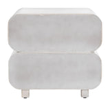 Miro Whitewashed Nightstand - Ornate Home