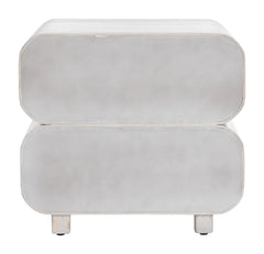 Miro Whitewashed Nightstand - Ornate Home