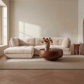 Mischa Light Beige Left Sectional - Ornate Home