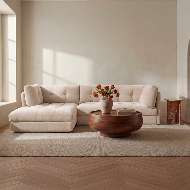 Mischa Light Beige Left Sectional - Ornate Home