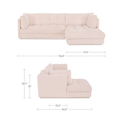 Mischa Light Beige Right Sectional - Ornate Home