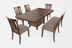 Mission Viejo Brown High/Low Ext Dining Table w/ 4 Chairs, Bench - Ornate Home