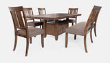 Mission Viejo Brown High/Low Ext Dining Table w/ 4 Chairs, Bench - Ornate Home