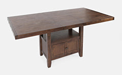 Mission Viejo Brown High/Low Ext Dining Table w/ 4 Chairs, Bench - Ornate Home