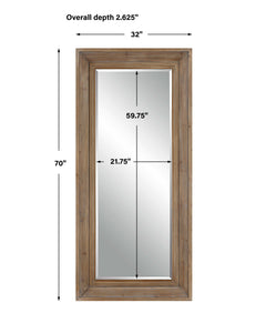 Missoula Woodtone Large Natural Wood Mirror - Ornate Home