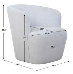 Mist Blue Barrel Swivel Chair - Ornate Home