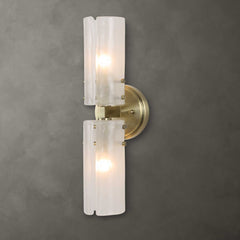 Mistie Brass 2 Light Glass Sconce - Ornate Home