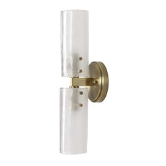 Mistie Brass 2 Light Glass Sconce - Ornate Home