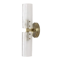 Mistie Brass 2 Light Glass Sconce - Ornate Home
