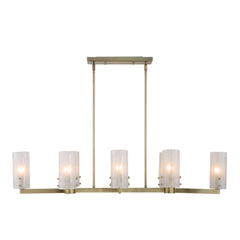 Mistie Brass 8 Light Linear Chandelier - Ornate Home