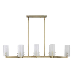 Mistie Brass 8 Light Linear Chandelier - Ornate Home