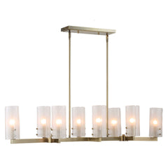 Mistie Brass 8 Light Linear Chandelier - Ornate Home