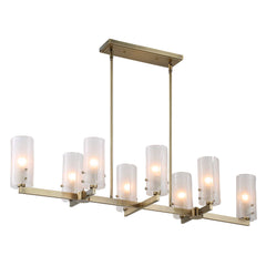 Mistie Brass 8 Light Linear Chandelier - Ornate Home