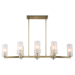 Mistie Brass 8 Light Linear Chandelier - Ornate Home