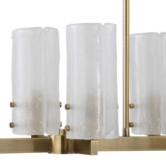 Mistie Brass 8 Light Linear Chandelier - Ornate Home