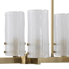 Mistie Brass 8 Light Linear Chandelier - Ornate Home