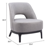 Mistley Gray Accent Chair - Ornate Home