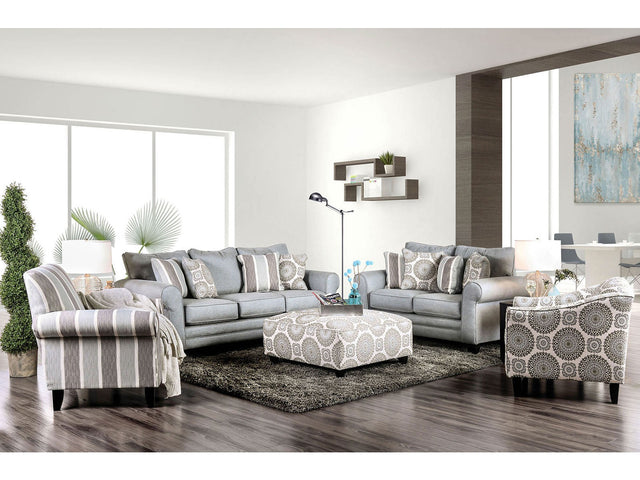 Misty Blue Gray Sofa & Loveseat - Ornate Home