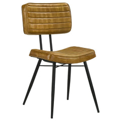 Misty Camel & Black Side Chairs (Set of 2) - Ornate Home
