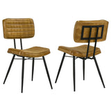 Misty Camel & Black Side Chairs (Set of 2) - Ornate Home