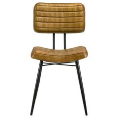 Misty Camel & Black Side Chairs (Set of 2) - Ornate Home