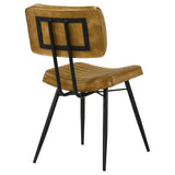 Misty Camel & Black Side Chairs (Set of 2) - Ornate Home