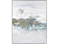 Misty Greens Gray Canvas - Ornate Home