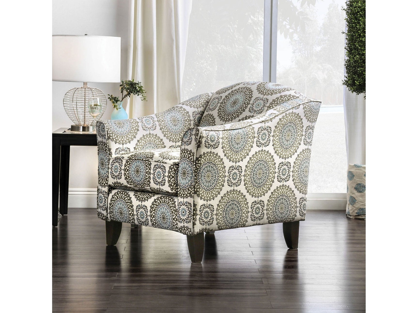 Misty Ivory/Pattern Chair - Ornate Home