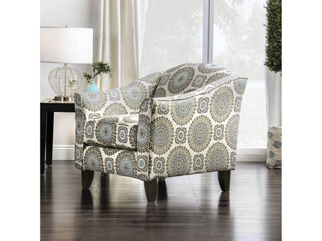 Misty Ivory/Pattern Chair - Ornate Home