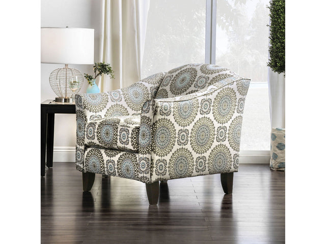 Misty Ivory/Pattern Chair - Ornate Home