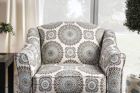 Misty Ivory/Pattern Chair - Ornate Home