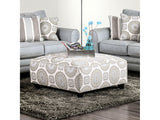 Misty Ivory/Pattern Ottoman - Ornate Home