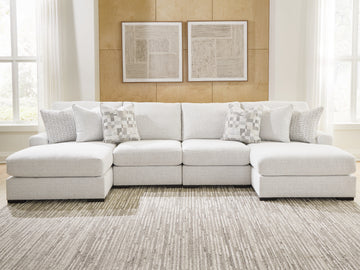 Misty-Lakes Chalk 4-Piece Double Chaise Sectional - Ornate Home