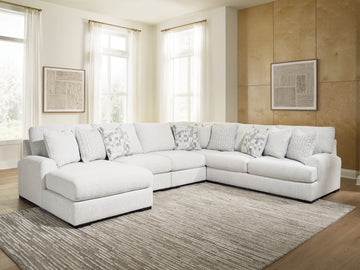 Misty-Lakes Chalk 5-Piece Sectional with Chaise - Ornate Home